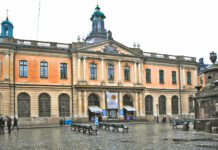 Wykład noblowski Olgi Tokarczuk Siedziba Akademii Szwedzkiej i Muzeum Alfreda Nobla w Sztokholmie. Fot. Newsbar.pl