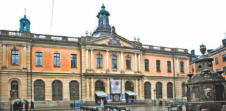 Wykład noblowski Olgi Tokarczuk Siedziba Akademii Szwedzkiej i Muzeum Alfreda Nobla w Sztokholmie. Fot. Newsbar.pl